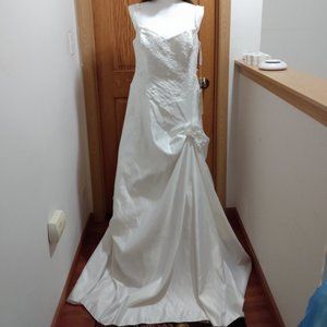 Andy Anand vintage, ball gown.Beaded bodice and pick-ups and rosettes on skirt.